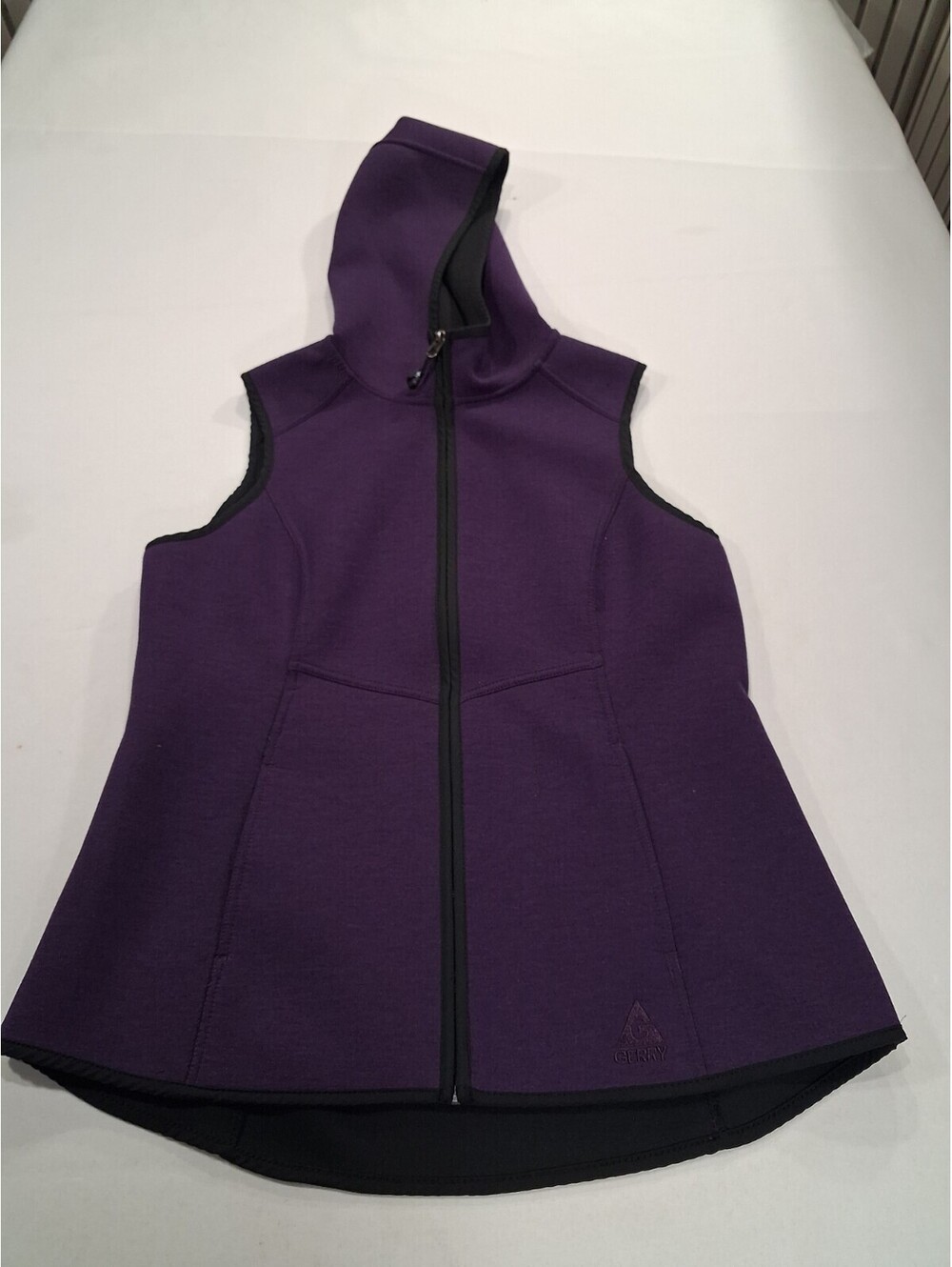 Gerry 1144994 Womens Purple Full Zip Hooded Vest Performance Micro-Fleece Size L